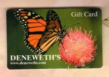DENEWETH'S Monarch Butterfly and Flower, Collectible Gift Card ( $0 )