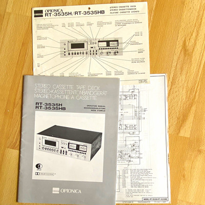 Optonica Kassettendeck RT-3535H/RT-3535HB Bedienungsanleitung mit Schaltplan
