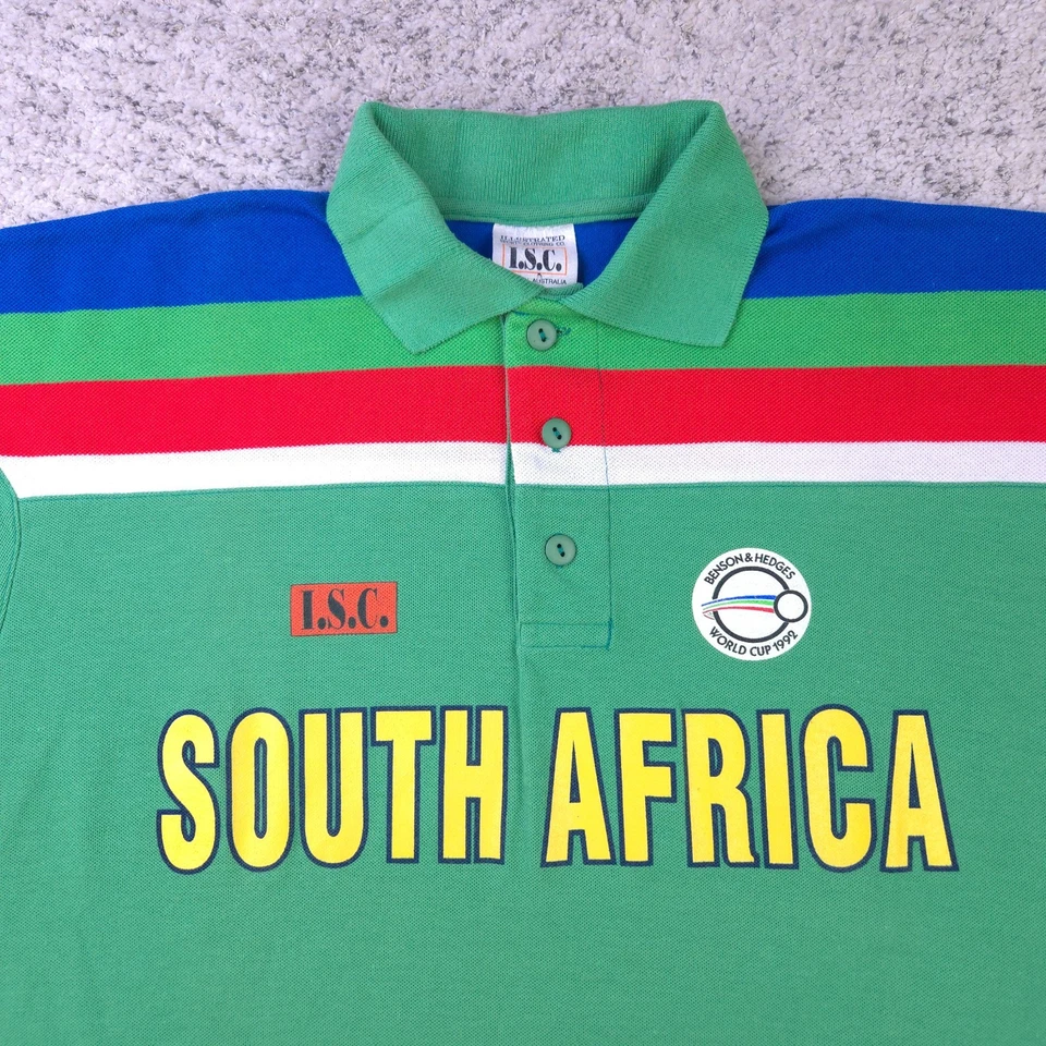 South Africa 1992 Cricket World Cup Jersey Shirt Sz Small ISC Made In Australia - Imagem 3 de 4