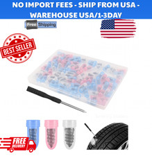 100PCS Tire Repair Screws Kit With Screwdriver 3 Sizes Rubber Plugs Flat Tires..