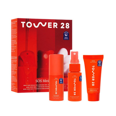 SOS Skincare Minis Travel Kit - Mini SOS Facial Spray, Barrier Recovery Face Cre