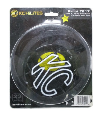 KC Hilites 5'' Round Black/White Plastic Light Cover Fits Apollo Light Only 7217