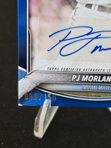 Bowman PJ Morlando 2025 #BPA-PM True Blue Auto/150 Marlins Prospect - Imagen 2 de 3