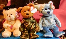 THREE TY BEANIE BABY BEARS. 2006, HOPE, 2001 SIGNATURE BEAR
