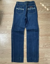 Vintage Jordache J-36 Embroidered Blue Denim Jeans Women  s 25x29