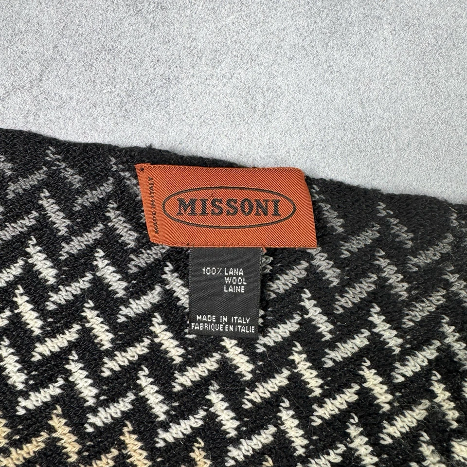 Bufanda de lana Missoni vintage unisex para hombre hecha en Italia Foto 3 de 4