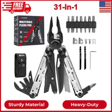 BIBURY Multitool Pliers, Stainless Steel 31-in-1 Multi Tool Pliers, Foldable