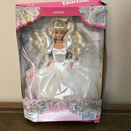 Vintage 1996 Rose Bride Barbie Doll - Special Edition #15987 - NRFB - Mattel