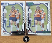 Lot Of 2 Greg Dulcich 2022 Panini Absolute Rookies - 1 Green & 1 Base