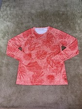 Reel Life Long Sleeve UV Shirt Womens XL Coral Jax Beach UPF 50 Fishing E913