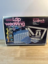 Lap Weaving Loom Set Box Pattern Book Country Squares Love & Money Crafts 1985