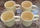Homer Laughlin Fiestaware Restaurant Ware Old Ivory Mugs/cups Set 4
