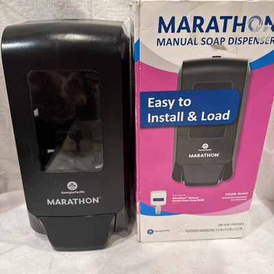 #ad #ad Georgia Pacific Marathon Manual Liquid Soap Dispenser Black New Open Box $21.74