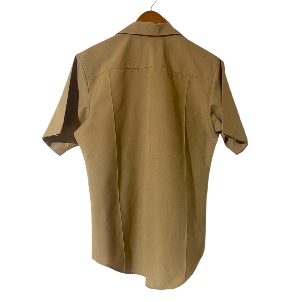 DSCP Quarterdeck Collection Shirt Mens Medium Khaki Button Up Service Athletic - Изображение 2 из 4