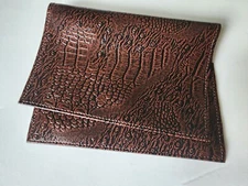 Book Cover Crocodile FAUX LEATHER 9 3/8"X7 7/8" X 1 1/4"