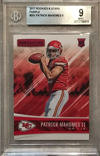2017 Panini Rookie & Stars Patrick Mahomes Purple SP Rookie #201 ⭐️BGS 9 Mint
