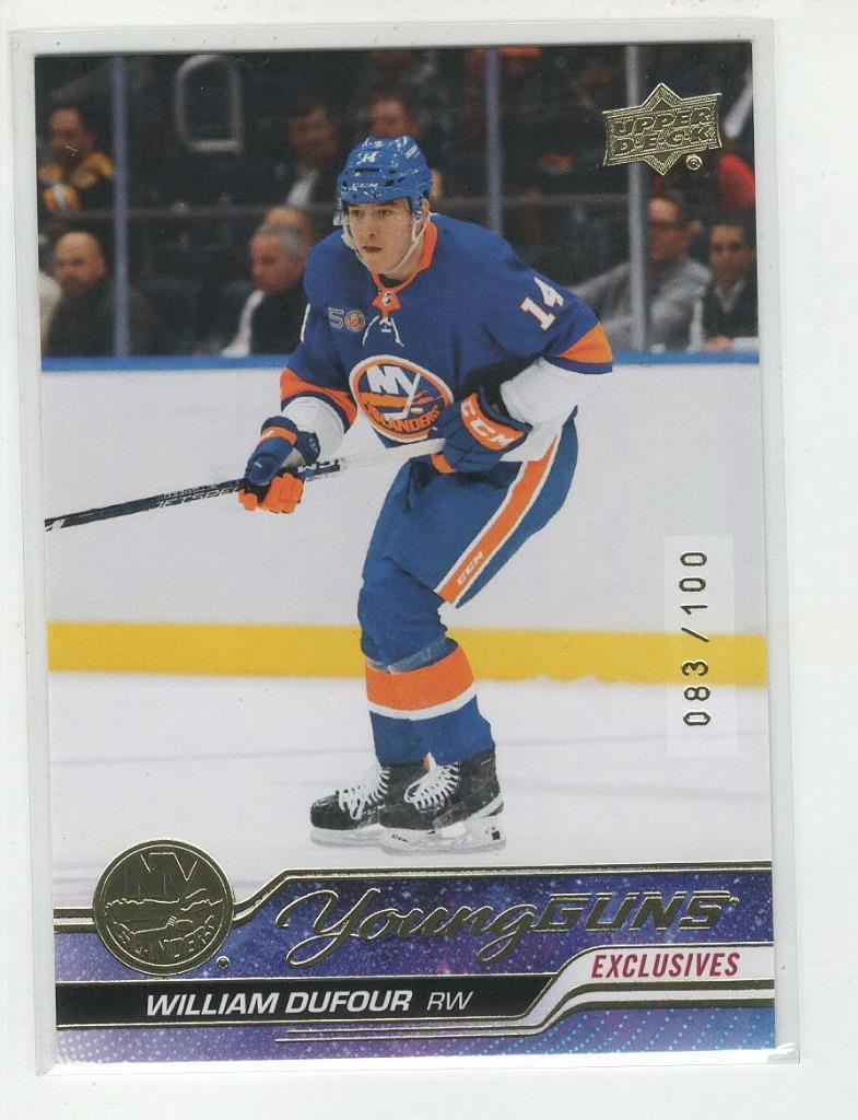 2023-24 UPPER DECK #206 WILLIAM DUFOUR EXCLUSIVES YOUNG GUNS 083/100