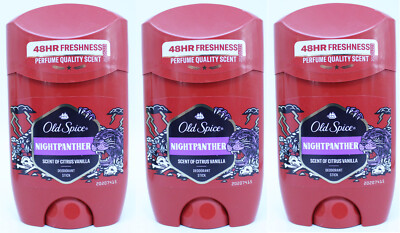 Old Spice Nightpanther Deodorant Deo Stick Men Deostick ohne Aluminium 3x 50ml