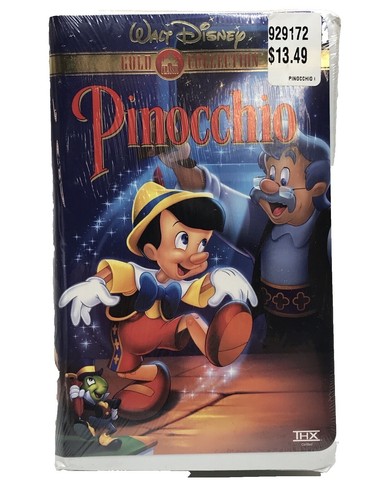 THE ADVENTURES OF PINOCCHIO VHS 1989 Animated Movie Rare Version