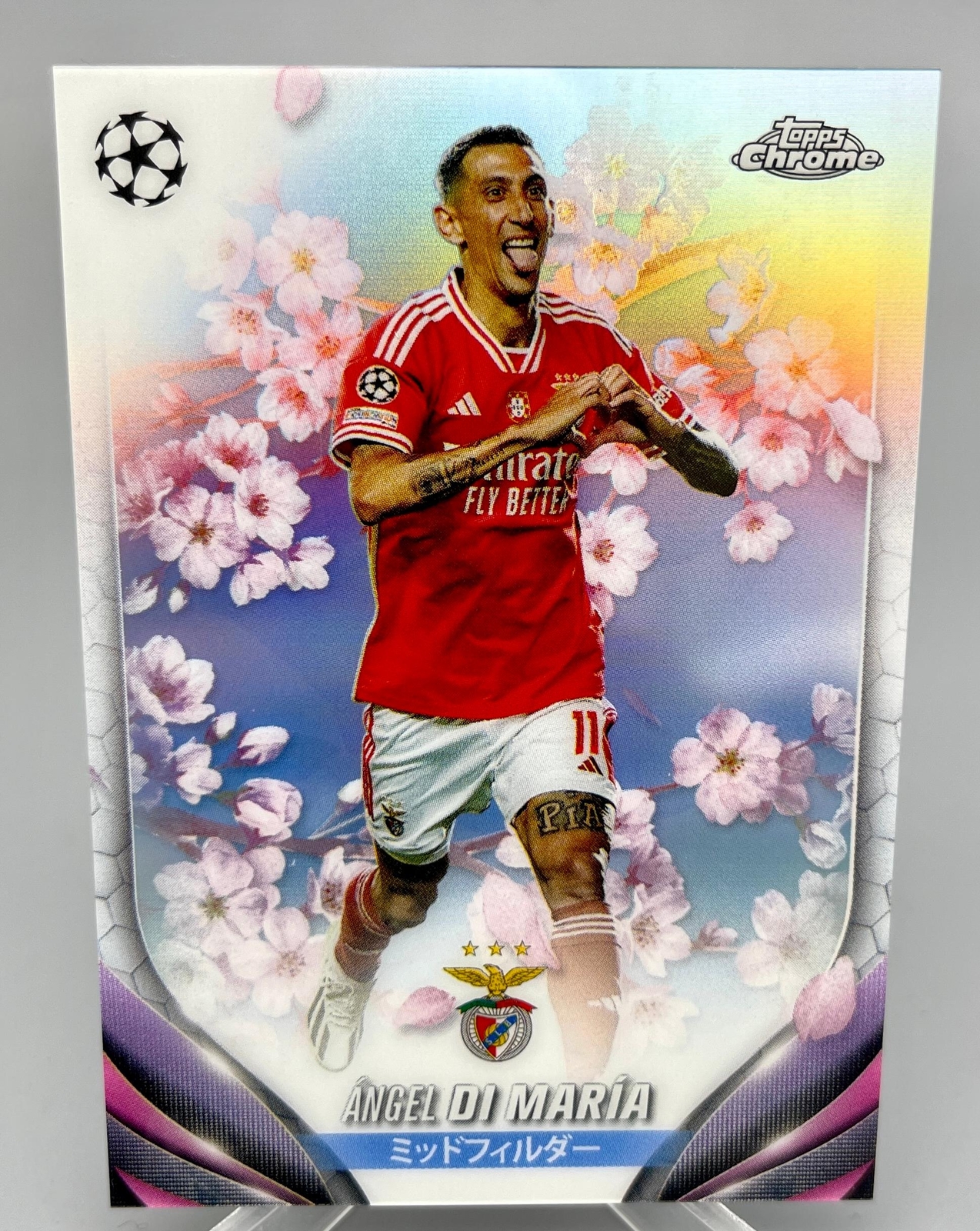 2023-24 Topps Chrome UEFA Angel Di Maria Cherry Blossom Refractor Case Hit SSP