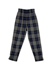 VTG 40'S/50'S HOLLYWOOD WAIST PANTS JACK WINTER GABARDINE PURPLE PLAID 24X27