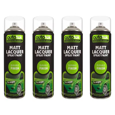 AutoTek Mattlack Mehrzweck-Aerosol-Sprühlack 500 ml x4