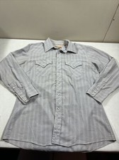 Vintage ELY CATTLEMAN Western Shirt Mens Tall Man Pearl Snap Cowboy 16-33