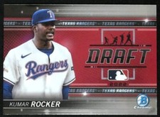 2022 BOWMAN DRAFT Kumar Rocker #BDN-10 BASEBALL Texas Rangers Bowman Draft Night