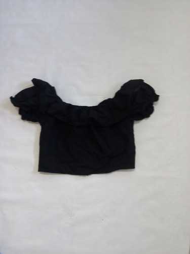 Ladied Cropped Top, UK 12, Topshop, Black, length 11 inches _ - Picture 11 of 13