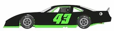 Fluorescent Race Car Vinyl Decal Numbers late model imca street stock ect.