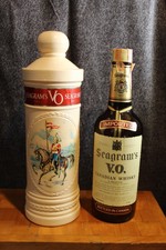 Vintage Old Seagrams VO Holder & Canadian Whi...