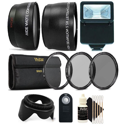 58mm Fisheye Telephoto & Wide Angle Lens + UV CPL ND + Accessory Kit for Canon