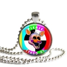 Five Nights at Freddy's Please Stand By 1 Inch Silver Plated Pendant Necklace