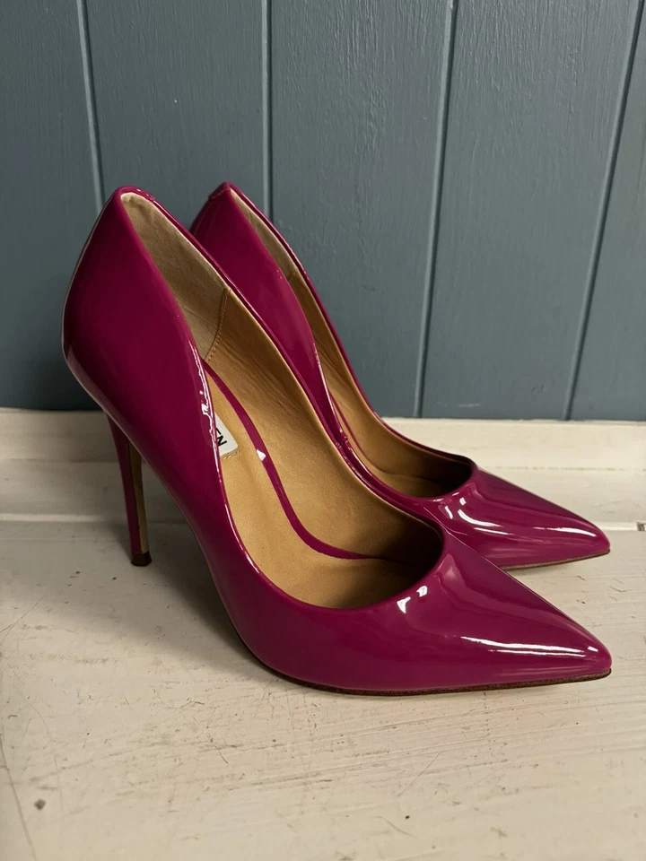 Steve Madden DAISIE Hot Pink Patent High Heel Pointed Toe Stiletto Pumps Size 6 - Image 4 of 4