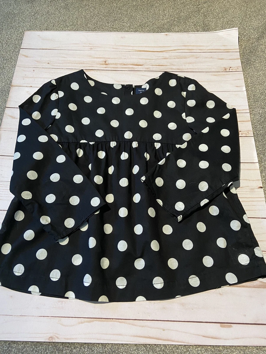 toddler black and white polka dot shirt