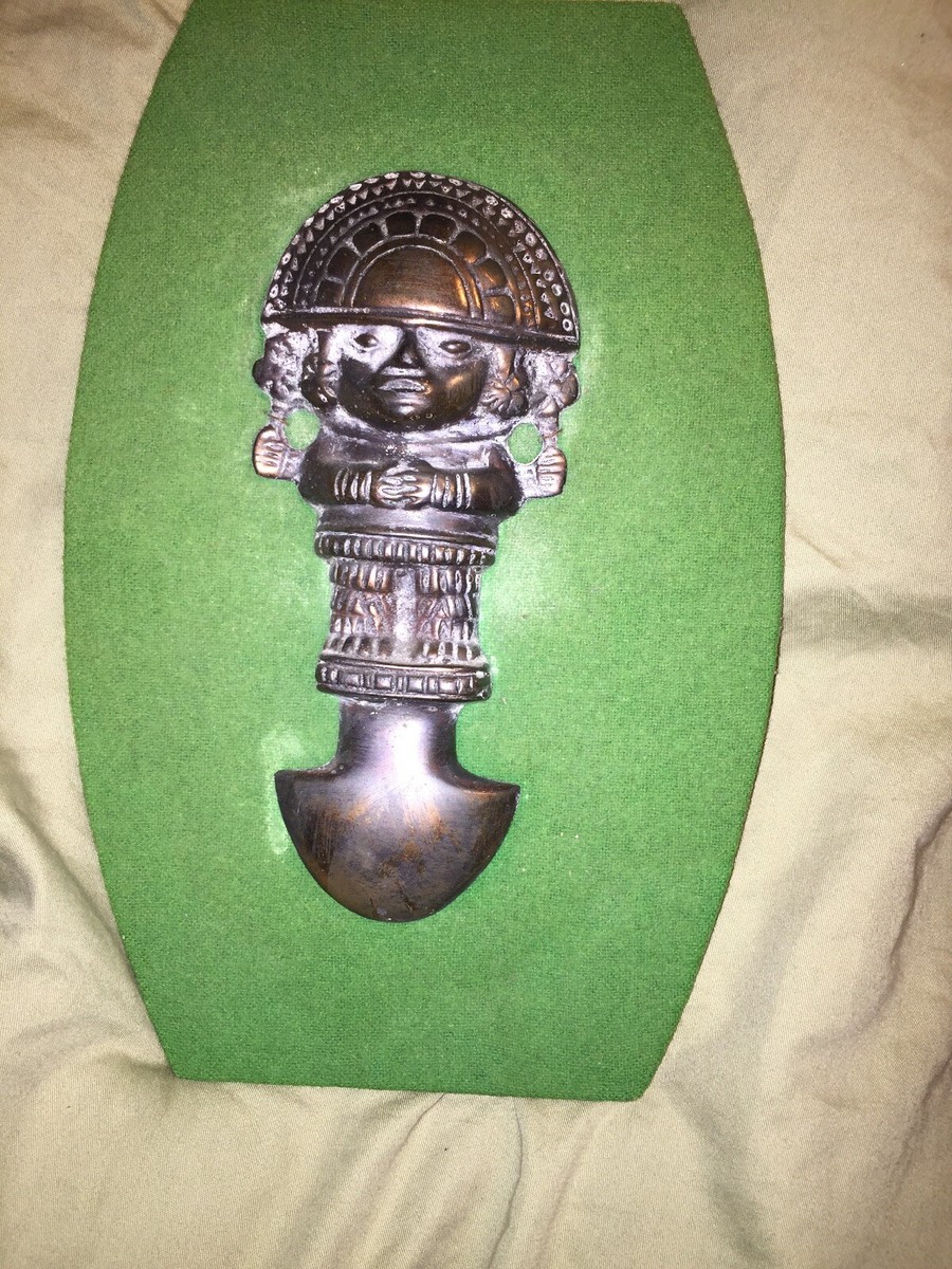 TUMI Tumy Tiahuanaco Incas Ecuador Brass Vintage . Rare, 15 oz | eBay