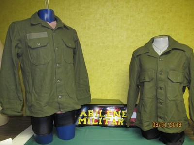 Military Army Wool Shirt OD Field Shirt 