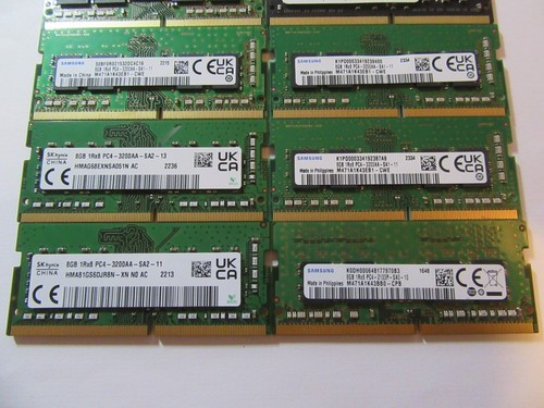 Samsung/SK Hynix/Otros - 80GB (10x8GB) DDR4 RAM STICKS - LOTE DE 10 PIEZAS #RM3 - Imagen 4 de 4