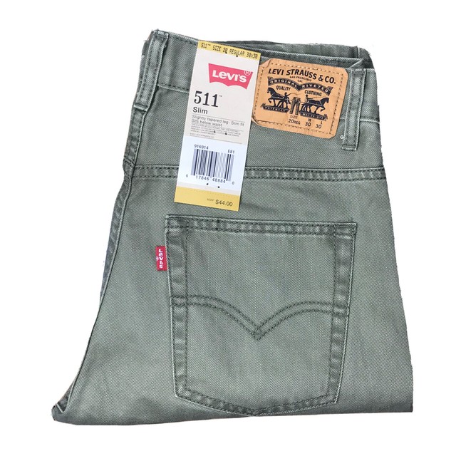 LEVI'S 4587 Boys 511 Green Faded Tapered Leg Slim Jeans Plus 20 BHFO for  sale online | eBay