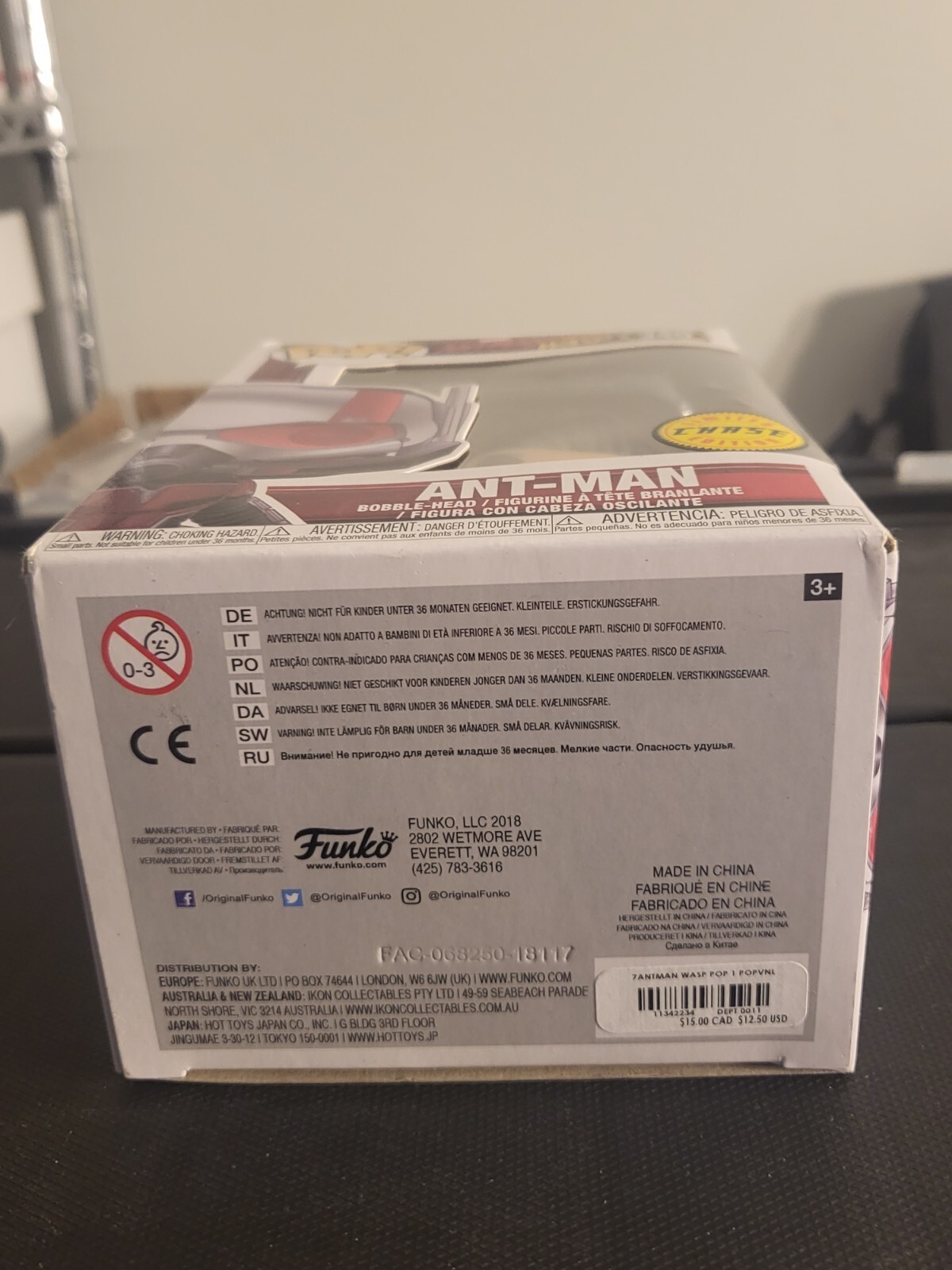 Funko Pop! Ant-Man & The Wasp Ant-Man Pop! Vinyl Figure #340 Chase Variant !
