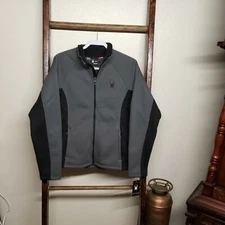 Men's Medium- Spyder Polar Fleece Lined Jacket Black Style 71H66002-05 $169 MSRP