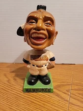 (VTG) 1960s Milwaukee Braves Green Square Base nodder bobbing head Doll Japan