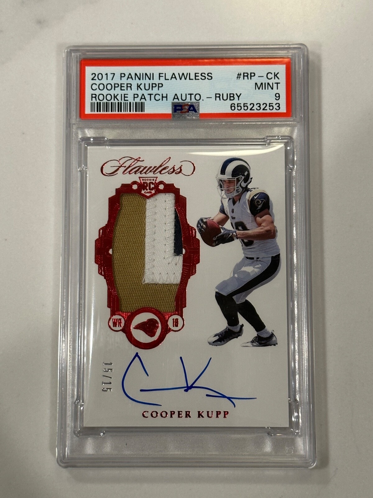 Cooper Kupp Panini Flawless Rookie Patch Autograph #RPCK Ruby