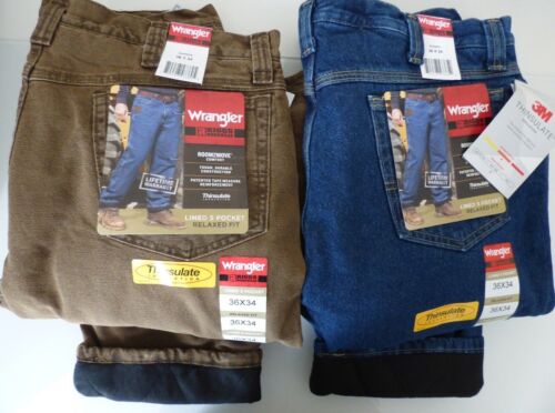 Mens Wrangler Riggs Workwear Thinsulate Insulation Lining 3M Thermal Jeans  | eBay