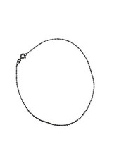Sterling Silver Italy Small 1mm Ball Bead Anklet 9"