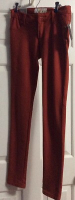 LAVD Skinny Jeans Stretch Rust Brown Low Rise Juniors Size Medium NWT