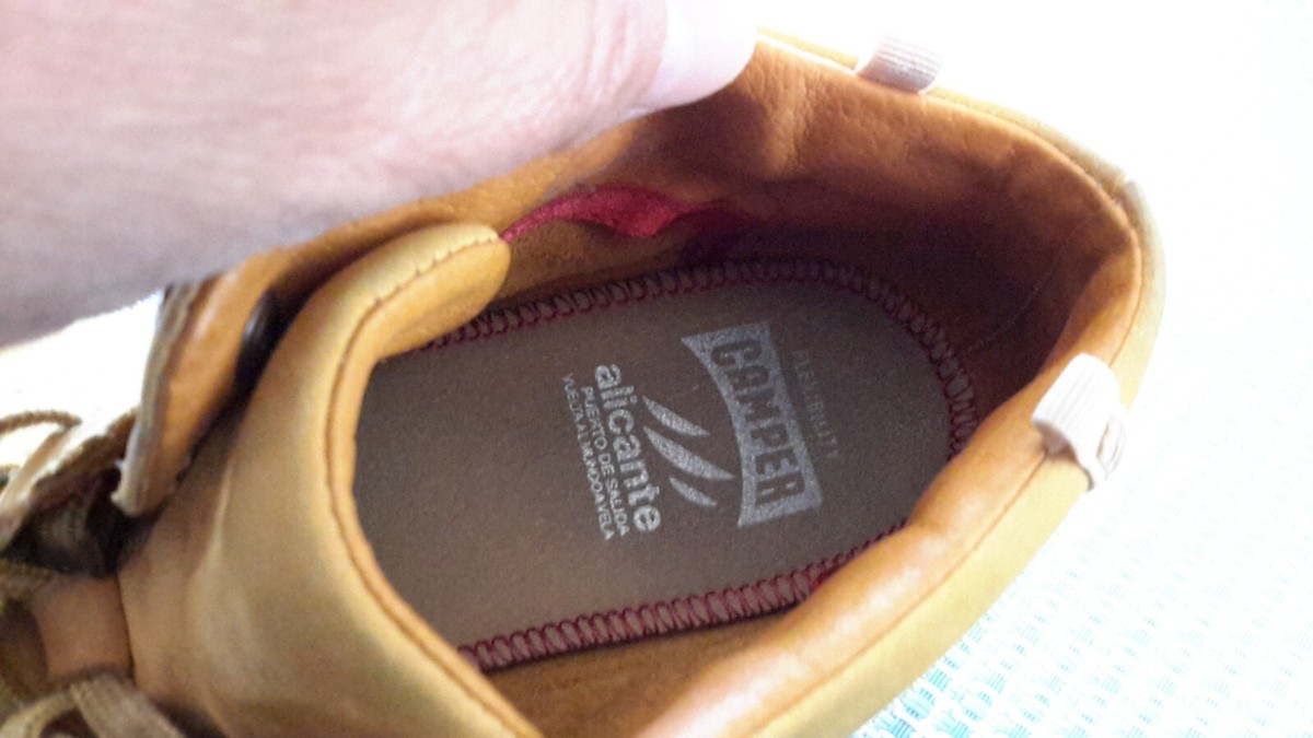 Camper Alicante Flexibility Youth Size EUR 38 Yellow Leather Lace