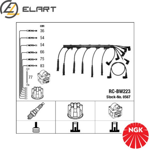 IGNITION CABLE KIT 0567 FOR BMW S38B35 M30B35 3.5L M30B34 M30B35 3.4L M30B30
