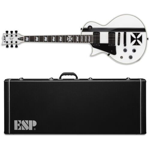 Esp Ltd Iron Cross Lh James Hetfield Snow White Left Handed Guitar Hard Case Ebay