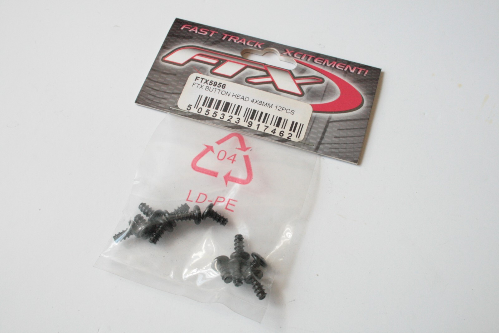 FTX Button Head Screws 4x8mm (12pcs) - FTX5956